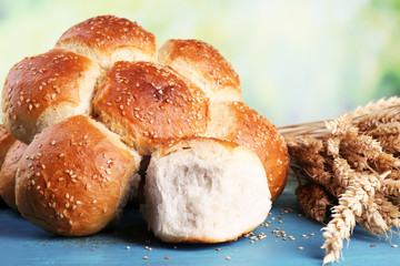 Tasty buns with sesame