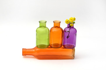 colored glass bottles
