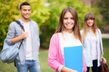 Outdoor portrait of a smiling student