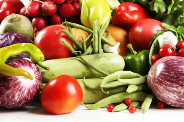 Fresh organic vegetables, close up
