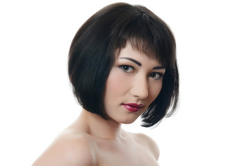 Portrait of woman with professional make-up