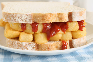 Chip Butty a British fast food