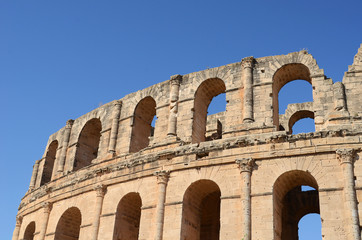 Obraz premium Amphitheater in El Jem, Tunisia