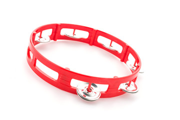 tambourine isolated on white background