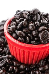 Coffee beans isolated on white background