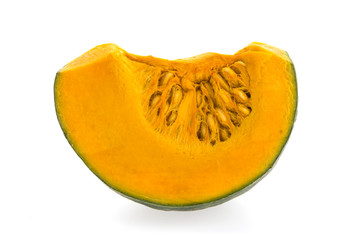 Pumpkin slice isolated on white background