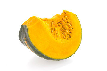 Pumpkin slice isolated on white background