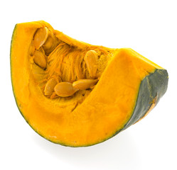 Pumpkin slice isolated on white background