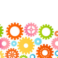 Gear vector background team concept with copy space
