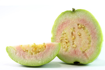 Guava on white background