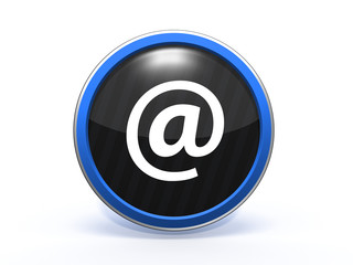 Email circular icon on white background