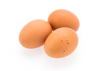 Eggs isolated on white
