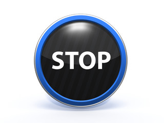 stop circular icon on white background