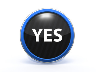 yes circular icon on white background