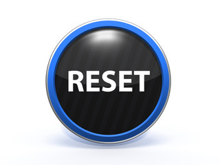 reset circular icon on white background