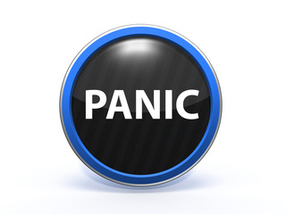 panic circular icon on white background