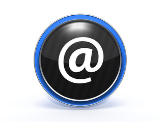 Email circular icon on white background