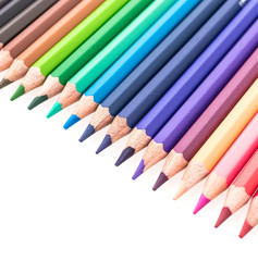 Color pencil isolated on white background