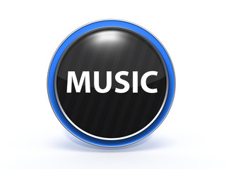 music circular icon on white background