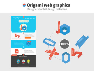 Web graphics - origami style