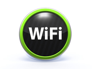 wifi circular icon on white background