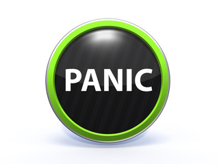 panic circular icon on white background