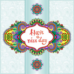 unusual floral ornamental template with place for your text