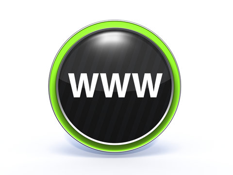www circular icon on white background