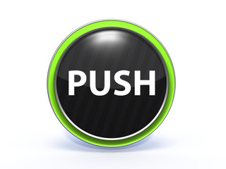 push circular icon on white background