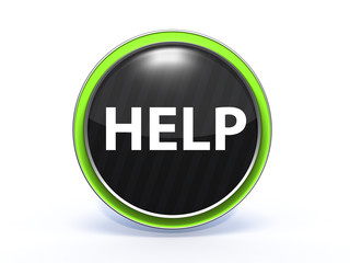 help circular icon on white background