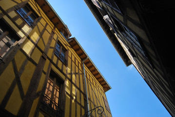 Ruelle de Troyes et maisons à colombages