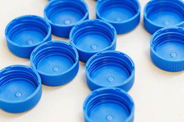 Blue color plastic bottle cap
