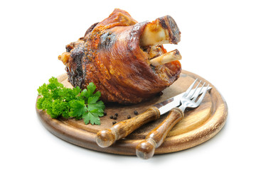 Grilled Pork Knuckle- Schweinshaxe - obrazy, fototapety, plakaty