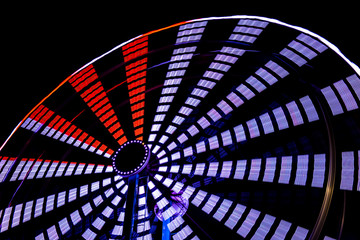 Ferris Wheel Close Up at Night