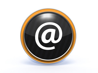 Email circular icon on white background