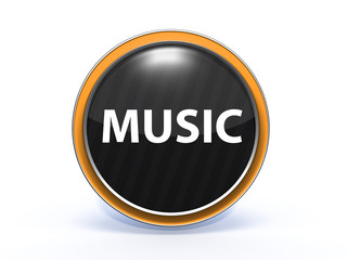 music circular icon on white background