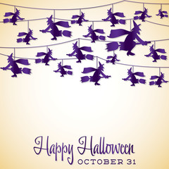 Bright Halloween string card in vector format.