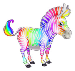 Fototapeta na wymiar Rainbow Zebra