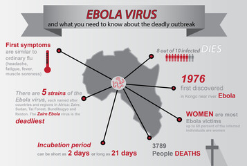 Ebola Infographics with map