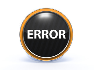 error circular icon on white background