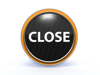 close circular icon on white background