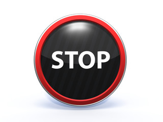 stop circular icon on white background