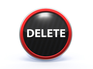 delete circular icon on white background