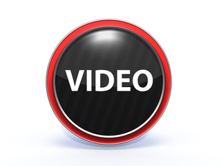 video circular icon on white background