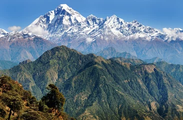 Crédence de cuisine en verre imprimé Dhaulagiri View of mount Dhaulagiri - Nepal