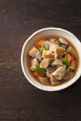 煮物　Cooking of simmered vegetable and chicken