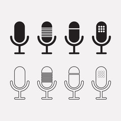 Microphone vector icon design