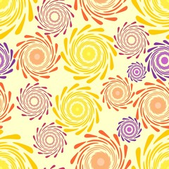 Abstract seamless background with swirl floral motif