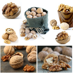 Set whole and chopped walnuts
