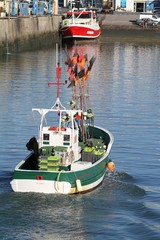 Obraz premium chalutier rentrant au port de pêche
